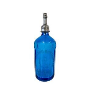 Vintage Rothenberg Bottling Co. Blue Seltzer Bottle Brooklyn, NY Czechoslovakia